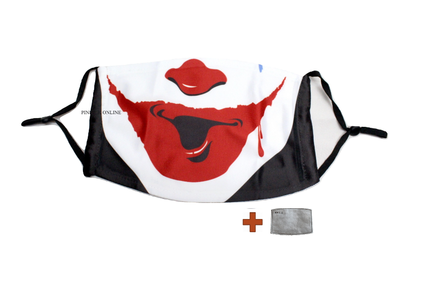 Joker Clown Face Mask Protective Covering Washable Reusable Adult Unisex eBay