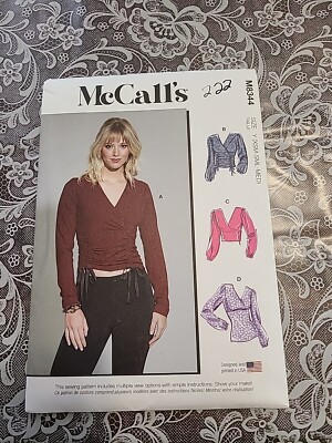 McCalls - 8344 - Misses'  Knit Tops, Four styles (XSM-SML-MED)