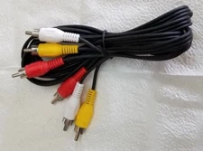 NEW RCA AV A/V Audio Video Composite Stereo Cable Cord 3 Wire Red White yellow