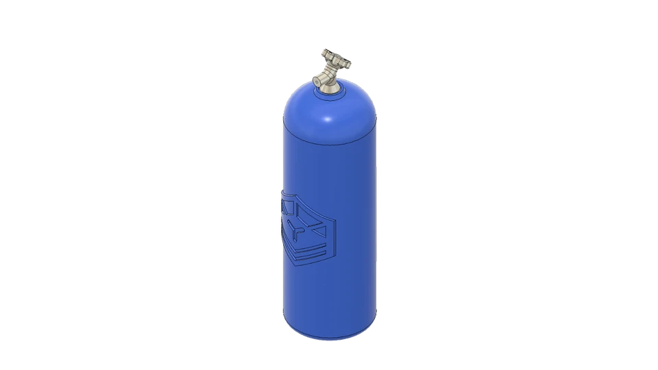 Teste de acessórios de esteira PrintFully3D escala 1/10 gás NOS 3D impresso - Imagem 2 de 4