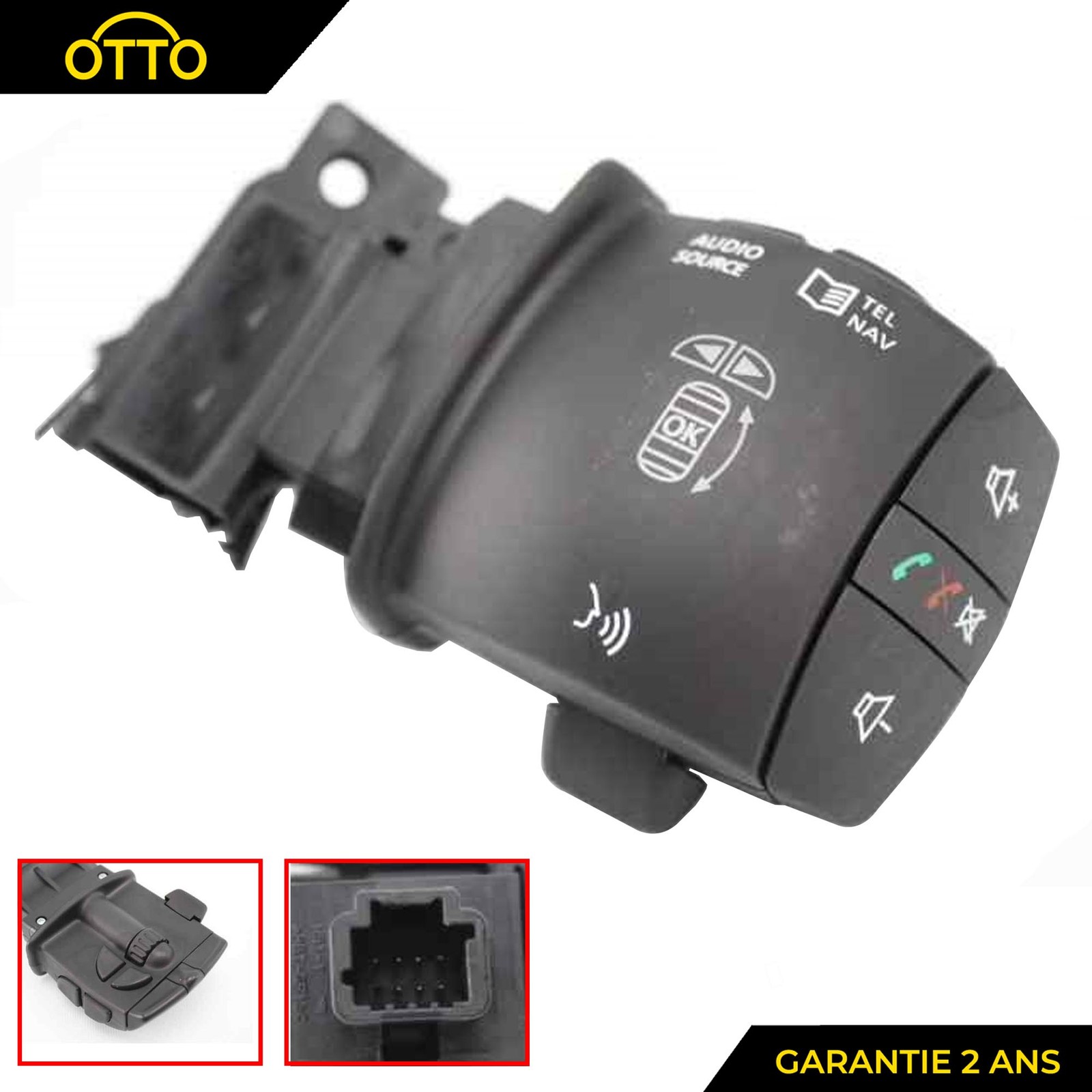 Commande au volant Bluetooth Renault Laguna III bouton audio réactif référence 255520014R