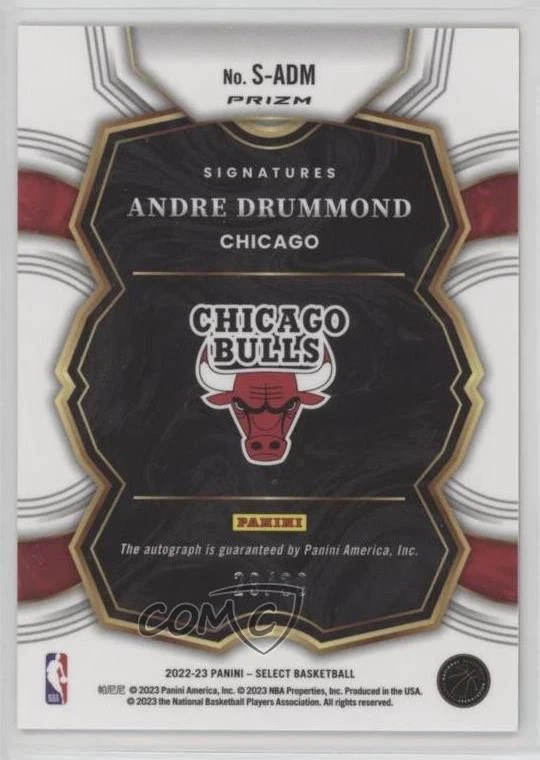 2022-23 Select Signatures FOTL Neon Orange Pulsar Prizm /30 Andre Drummond Auto - Image 2 of 2