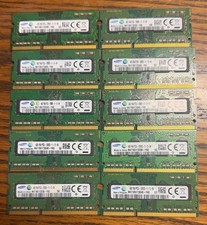Lot of 10 Samsung 4GB SODIMM RAM Memory 1Rx8 PC3L-12800S DDR3 L