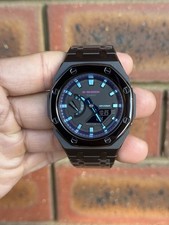 Casio G-shock Ga-2100 Custom Mod Premium Stainless Steel Case - Blue Violet