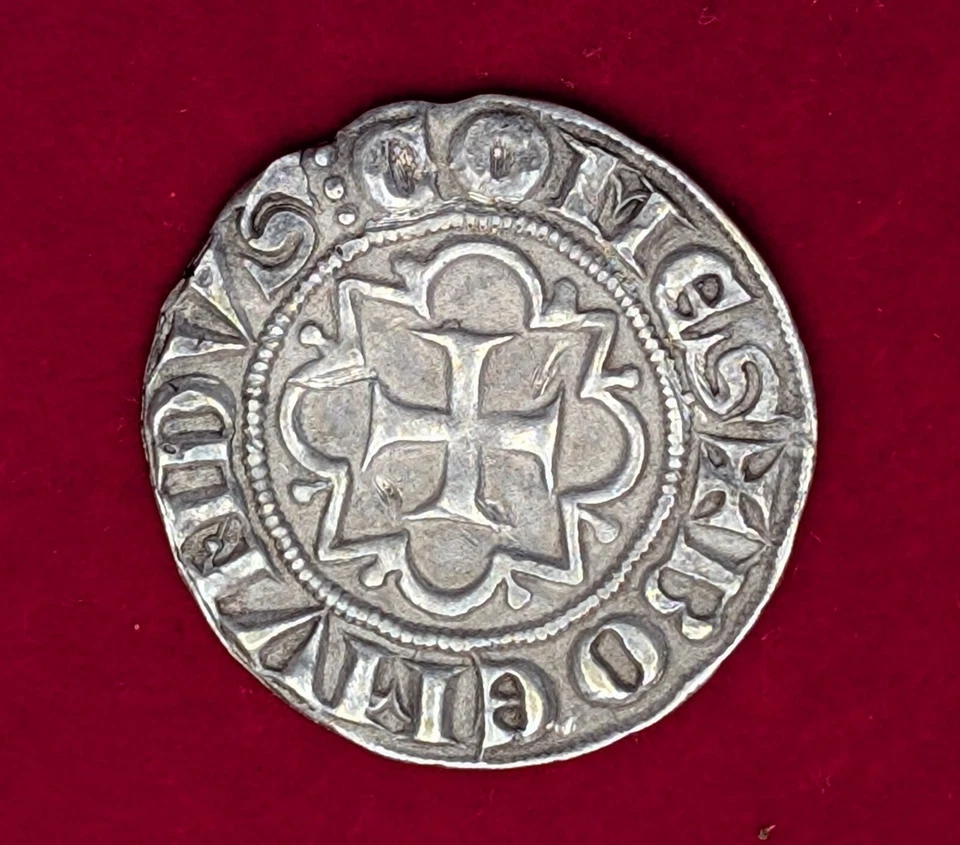 Cruzado Plata Gros de Bohemond VI Príncipe de Antioquía Conde de Trípoli 1251-1275 Foto 3 de 4