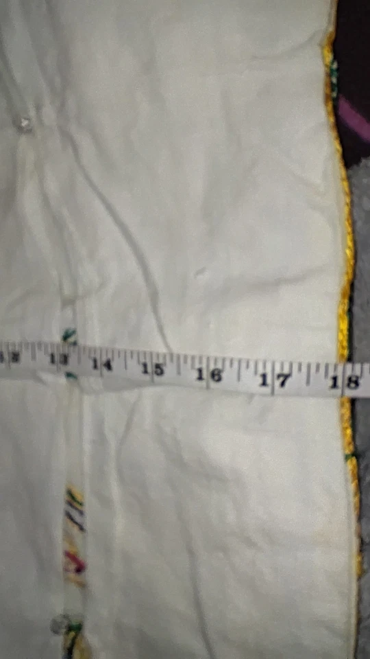 Antique Estate Indian Hand Embroidered Tapestry Patchwork Throw Pillow Case  - Image 2 of 4