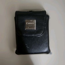 Canon Power shot Camera Case Black Leather With Belt Loop Hook Loop Close