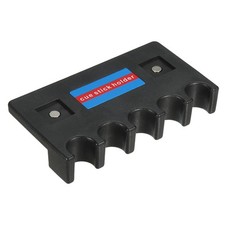 1Pcs 5 Holes Cue Holder, Plastic Portable Pool Stick Holder for Billiard, Black