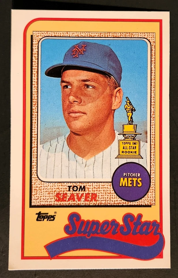 Tom Seaver All-Star Rookie Superstar Baseball Talk Card – 1989 Topps # 15 - Image 2 of 3