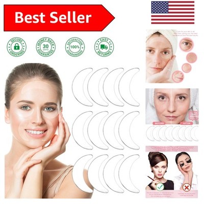 12-Reusable Silicone Eye Pads: Anti-Aging Wrinkle Reducing Patches for Youthf...