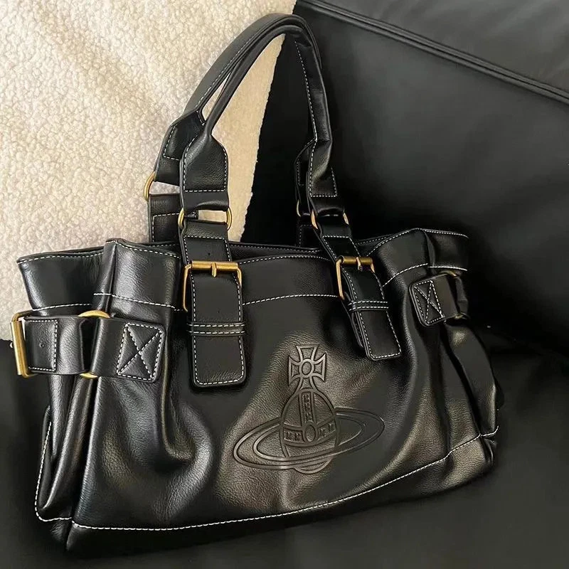 Vivienne Westwood Accord handbag, shoulder bag, tote bag, Black New From Japan