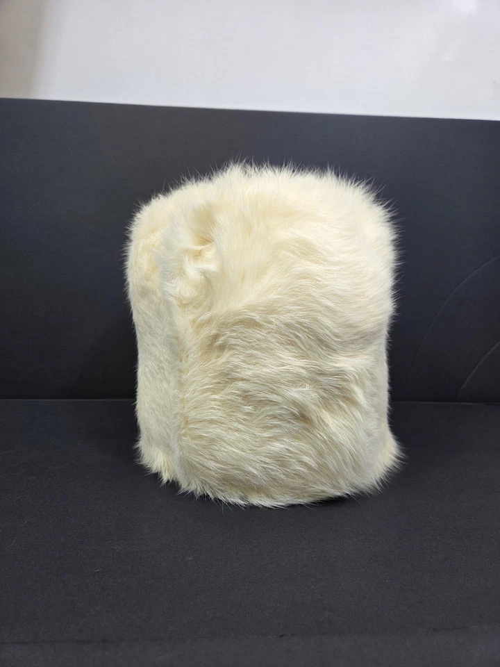 Manguito de piel de conejo vintage calentador de manos forro satinado correa de transporte Regencycore Foto 3 de 4