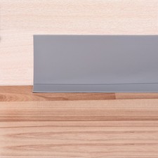 Flexible Wall Base Baseboard Molding Trim 5" Width x 59.10Ft Length, Grey