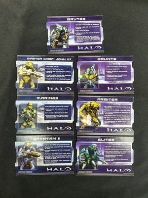 Halo Interactive Strategy DVD Board Game Replacement 7 Character Cards **