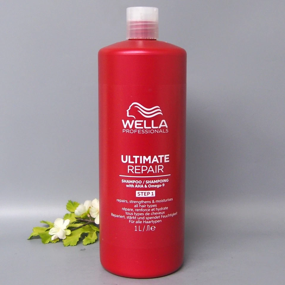 CON BOMBA Wella Ultimate Champú Reparador 33.8oz / 1000ml Foto 4 de 4