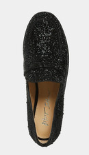 Betsey Johnson Women's Aron Rhinestone Loafer in Black Size 7.5