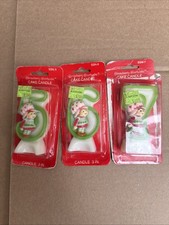 STRAWBERRY SHORTCAKE Vintage Birthday Candles 5, 6, 7