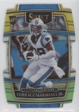 2021 Select Concourse Green & Yellow Prizm Die-Cut Terrace Marshall Jr #62 11dm