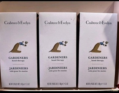LOT x 3 CRABTREE & EVELYN GARDENERS Hand Therapy Cream Lotion 3.5 oz New BOXED