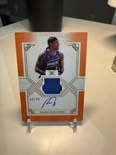 PAOLO BANCHERO 2025-26 Topps Definitive Orange Patch ON CARD AUTO 2/25 Magic