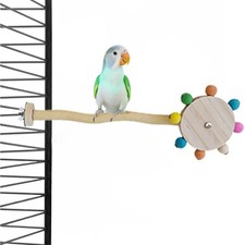 Rotating Bird Toy - Wood Rotate Bird Toy,Birds Gym Parakeet Stand Perch