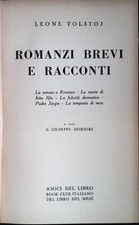 ROMANZI BREVI E RACCONTI - LEONE TOLSTOJ-AMICI DEL LIBRO 1959-OUTLET DEL LIBR0