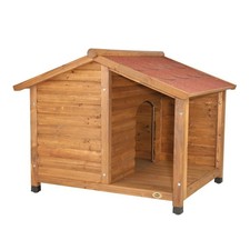 Natura Lodge Elevated Weatherproof Wooden Small Outdoor Dog House