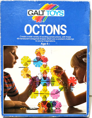 Octons - Galt Toys - Original Box - Interlock Building Blocks - Vintage 
