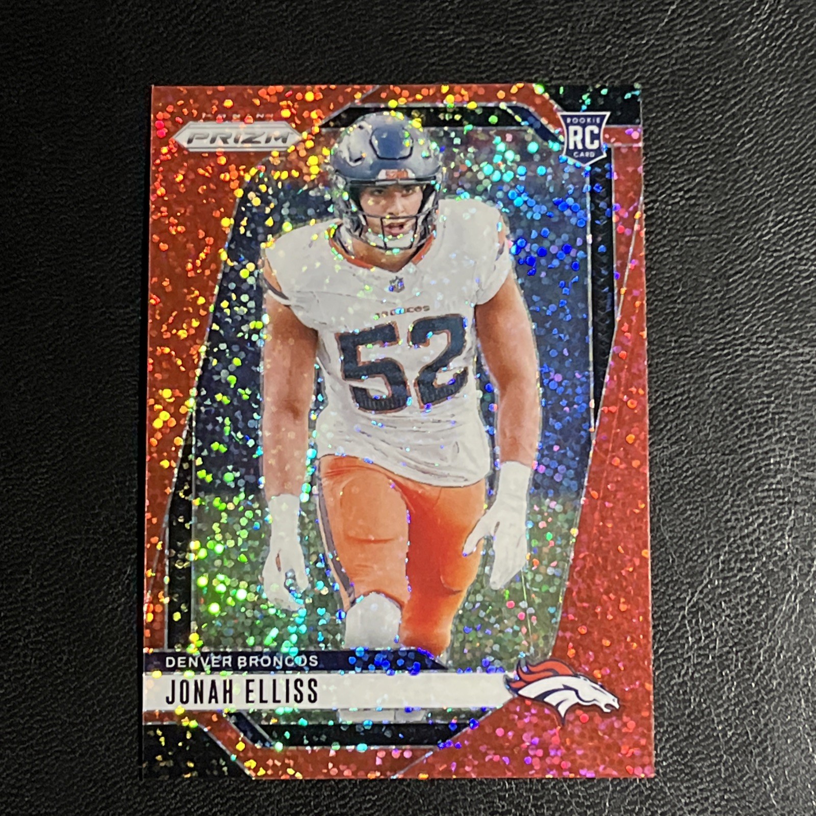 2024 Panini Prizm Jonah Elliss RC Red Sparkle Rookie #356 Broncos🏈SP