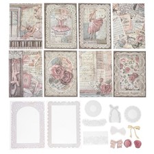  40 Pcs Matériel Scrapbooking Feuille Esthétique Fournitures De Bricolage