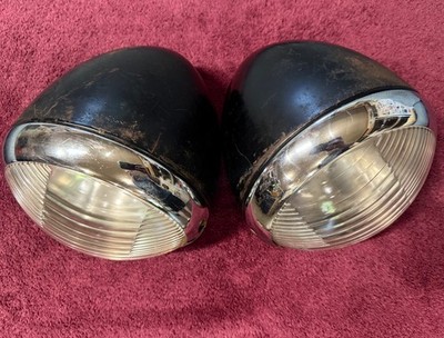 1937 1938 1939 Chevy Truck HEADLIGHT ASSEMBLIES Original GM GUIDE TILTRAY pair