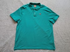 Nike Polo Shirt Mens XL Teal Green Dri-Fit Tiger Woods Patch Golf Athletic