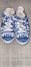 Time And Tru Blue And White Tie-dye Sneakers With Memory Foam Size 6.5