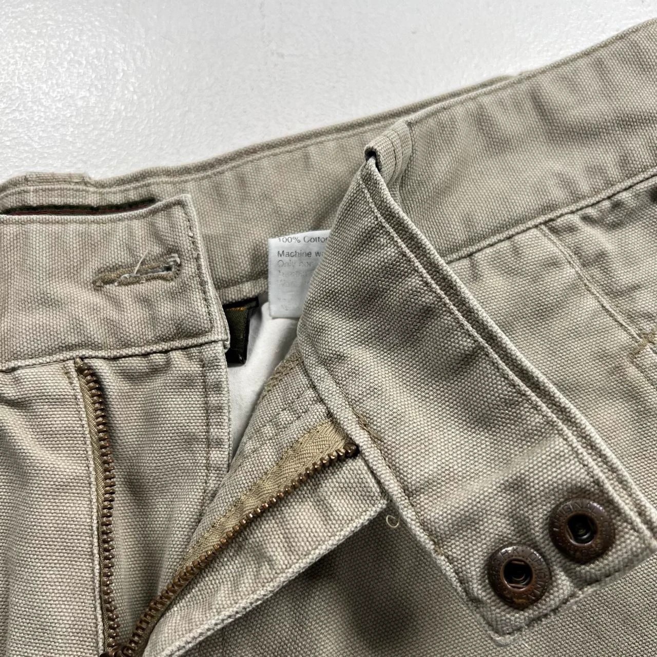 Pantaloncini cargo Timberland Y2K beige cotone tela taglia 34 casual utility lavoro foto 5