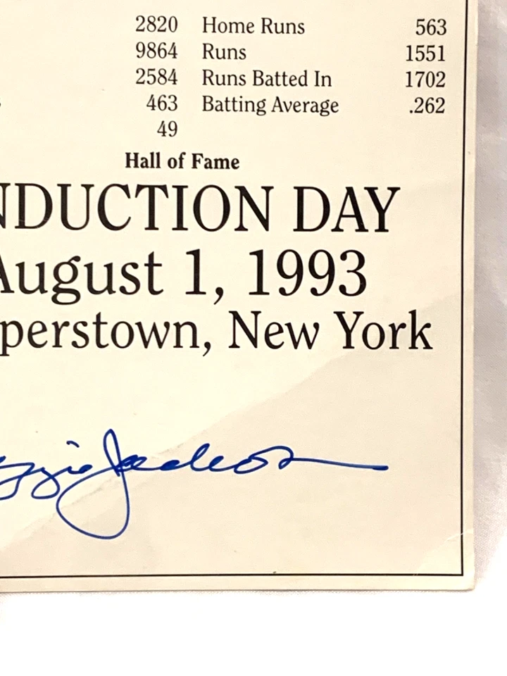 Reggie Jackson Autograph Hall of Fame Induction Day 8x10 CAS Auth - Oakland A's - Image 3 of 4