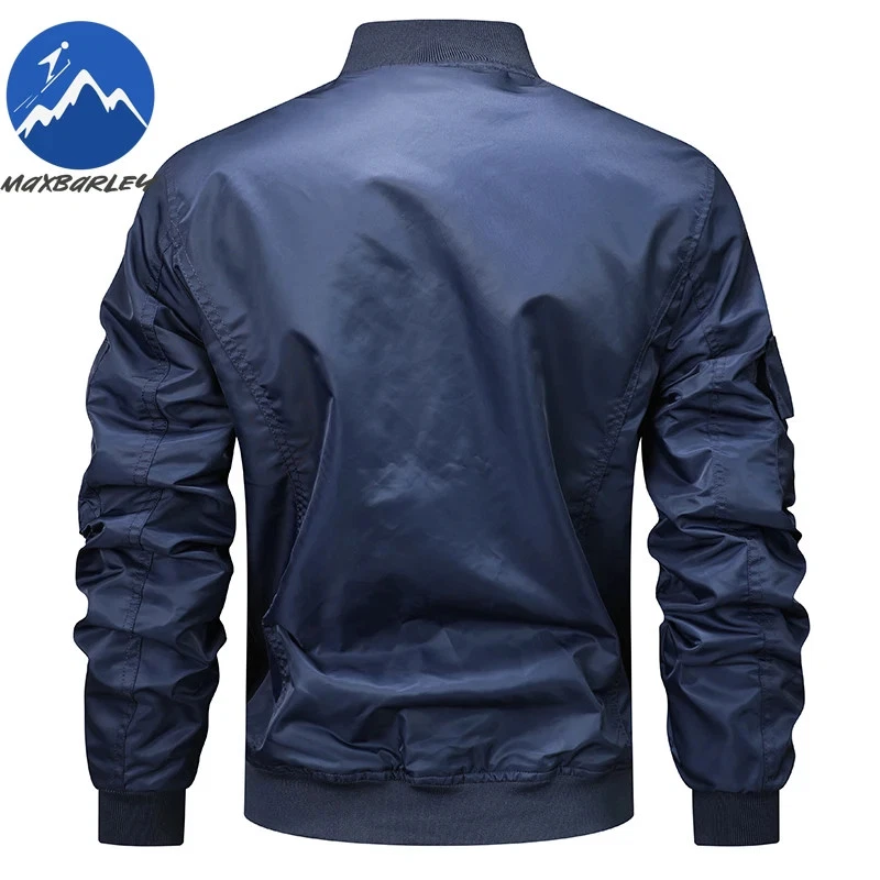 Jacket Men Autumn Casual Multi Pocket Windproof Flight Jacket Outdoor Hiking  - Image 2 of 4