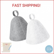 REMJUD 2 Pack Sauna Hat, Wool Felt Sauna Cap Russian Banya Cap Unisex Sauna Hat