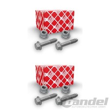 4x FEBI SCHRAUBEN + MUTTERN STOßDÄMPFER RADLAGERGEHÄUSE VORNE passend für VW VAG