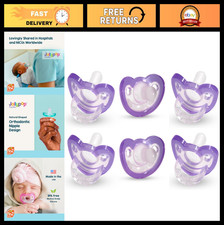 Natural Shaped Orthodontic Pacifiers for Newborns, BPA-Free, 6 Pack, Lavender