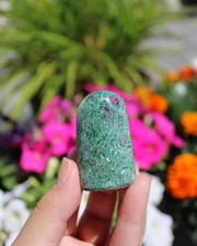Ruby Fuchsite with Mica Free Form Polished Stone UV Reactive