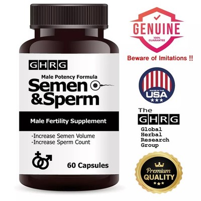 Semen & Sperm, Male Fertility Supplement, Increase Semen Volume, Sperm Count