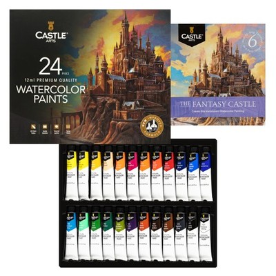 Castle Art Supplies 24 x 12 ml Aquarellfarbe Tube Set Neu Verbesserte Formel