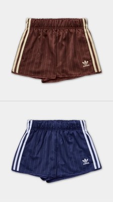 NWT adidas Originals Pinstripe Satin Shorts Women's Pants AsiaFit KC4236, KC4235