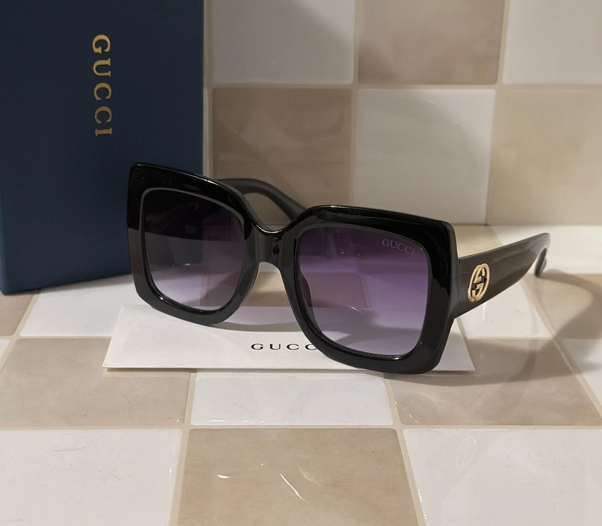 Gucci Black with Vintage Sunglasses for Women for sale | eBay