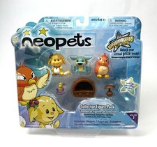 Island Kacheek Orange Pteri Bluga Neopets Figure Pack Set New 2008 Jakks
