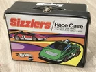 HOT WHEELS RED LINE SIZZLERS RACE CASE WITH VEHICLES & INSERT w JUICE MACHINE
