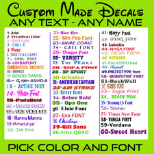 Custom Text Vinyl Lettering Sticker Decal Personalized - ANY TEXT ANY NAME c13