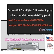 for Lenovo Flex 5 14IRU8 ST51F29505 LCD Touch Screen Digitizer Display Assembly