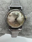 Vintage Ladies TIMEX 17 Jewels  Silver Tone Mechanical Watch WORKS
