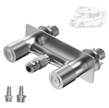 All Metal RV Shower Faucet Valve 4", Camper Shower Faucet Lead Brushed Nickel